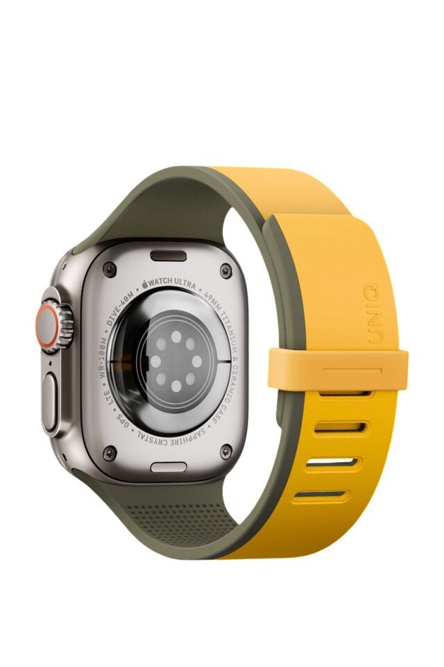 Uniq Apple Watch Ultra 49mm Revix IV Reversible Manyetik Kordon - Sarı-Yeşil