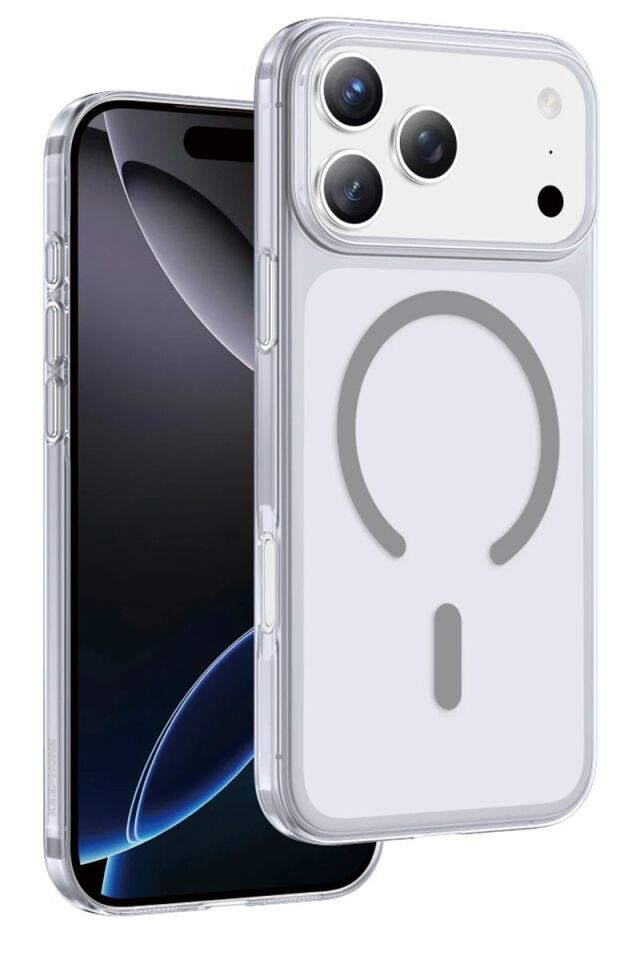 Keephone Apple iPhone 17 Pro Max X-Crystal Slim Magsafe Kılıf - Natural Grey