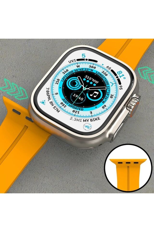 Newface Apple Watch 42mm KR412 Elegance Stylısh Kordon - Kırmızı
