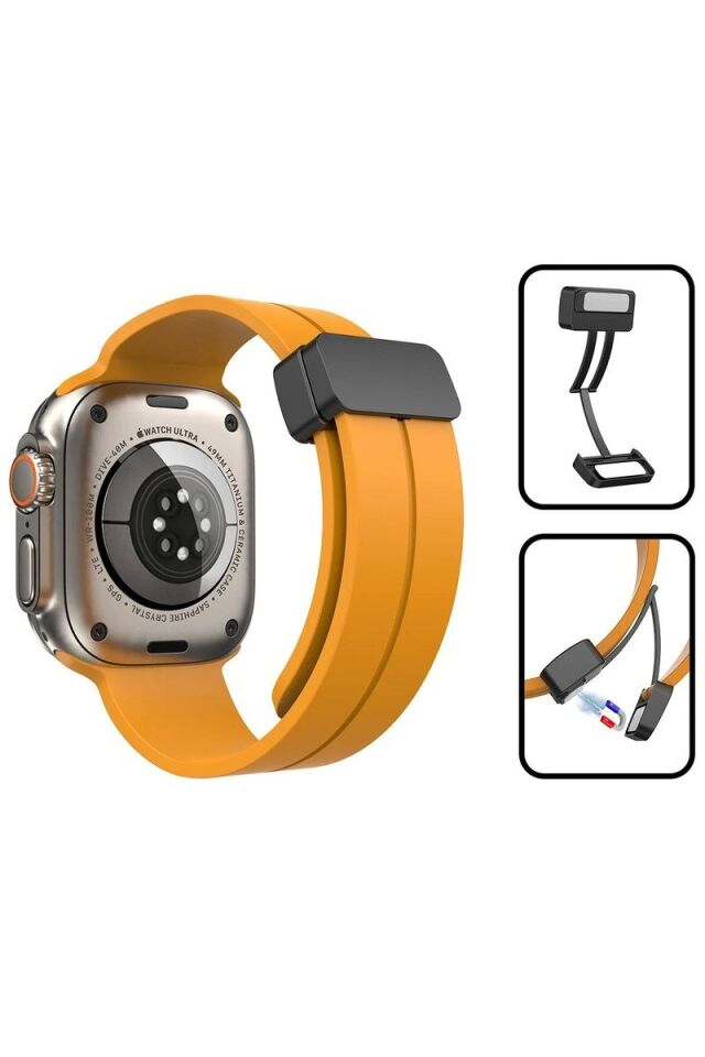 Newface Apple Watch 42mm KR412 Elegance Stylısh Kordon - Kırmızı