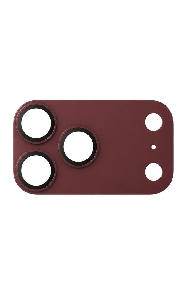 Keephone Apple iPhone 18 Pro Wellens Kamera Lens Koruyucu - Bordo