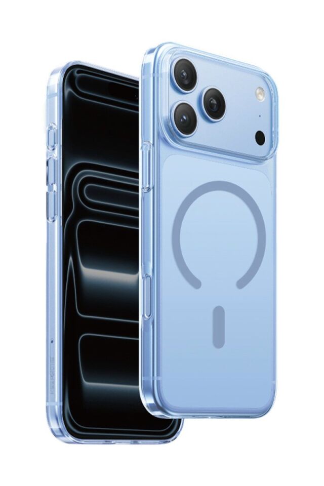 Keephone Apple iPhone 18 Pro Max X-Crystal Slim Magsafe Kılıf - Açık Mavi