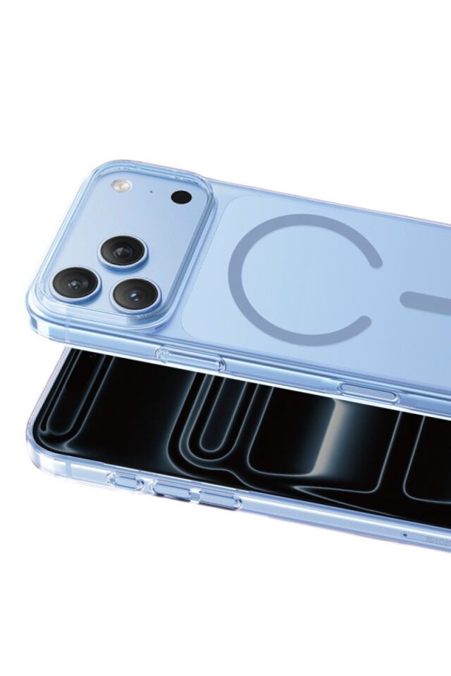 Keephone Apple iPhone 18 Pro Max X-Crystal Slim Magsafe Kılıf - Açık Mavi