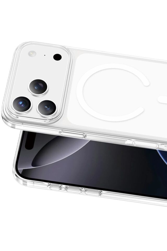 Keephone Apple iPhone 18 Pro Max X-Crystal Slim Magsafe Kılıf - Şeffaf