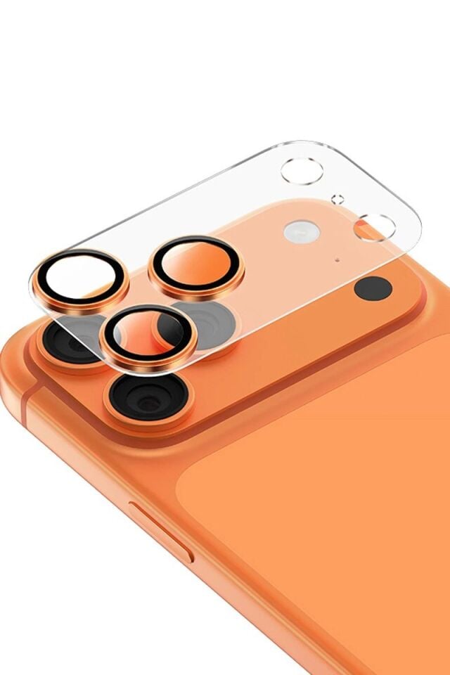 Keephone Apple iPhone 17 Pro Max Reggio Kamera Lens - Turuncu