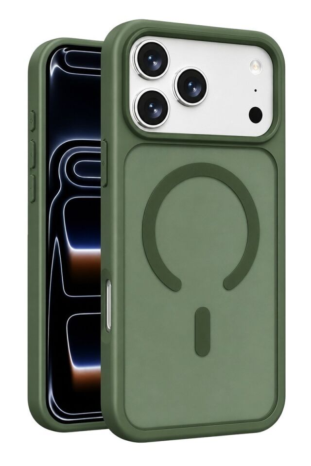 Joko Apple iPhone 18 Pro Max Jota Magsafe Kapak - Koyu Yeşil