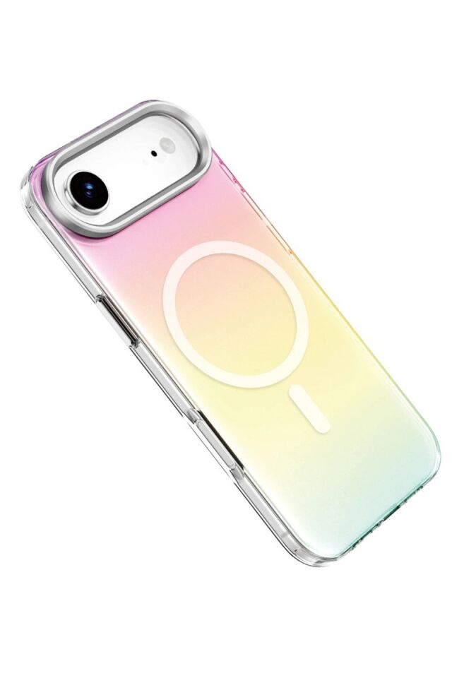 Keephone Apple iPhone 17 Air Rainbow Magsafe Kapak - Gümüş