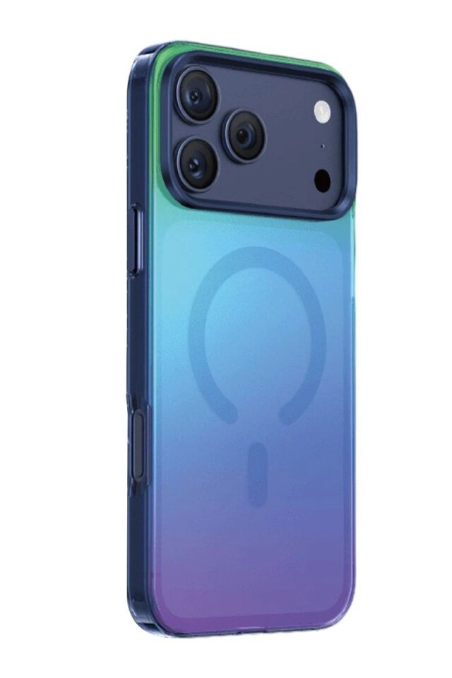 Keephone Apple iPhone 17 Pro Max Rainbow Magsafe Kapak - Mavi