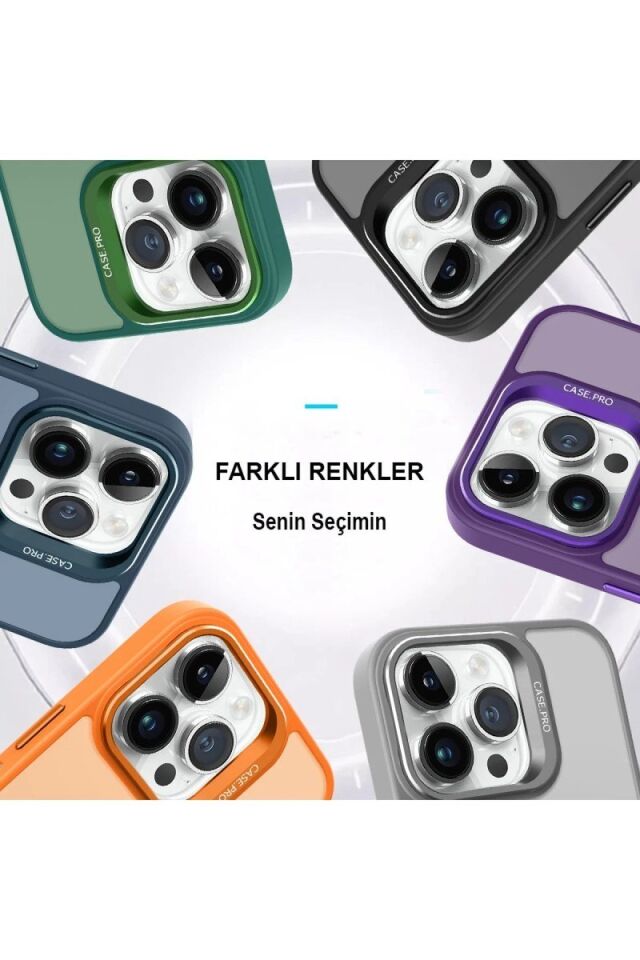 Joko Apple iPhone 14 Pro Kılıf Flet Lens Magsafe Kapak - Turuncu