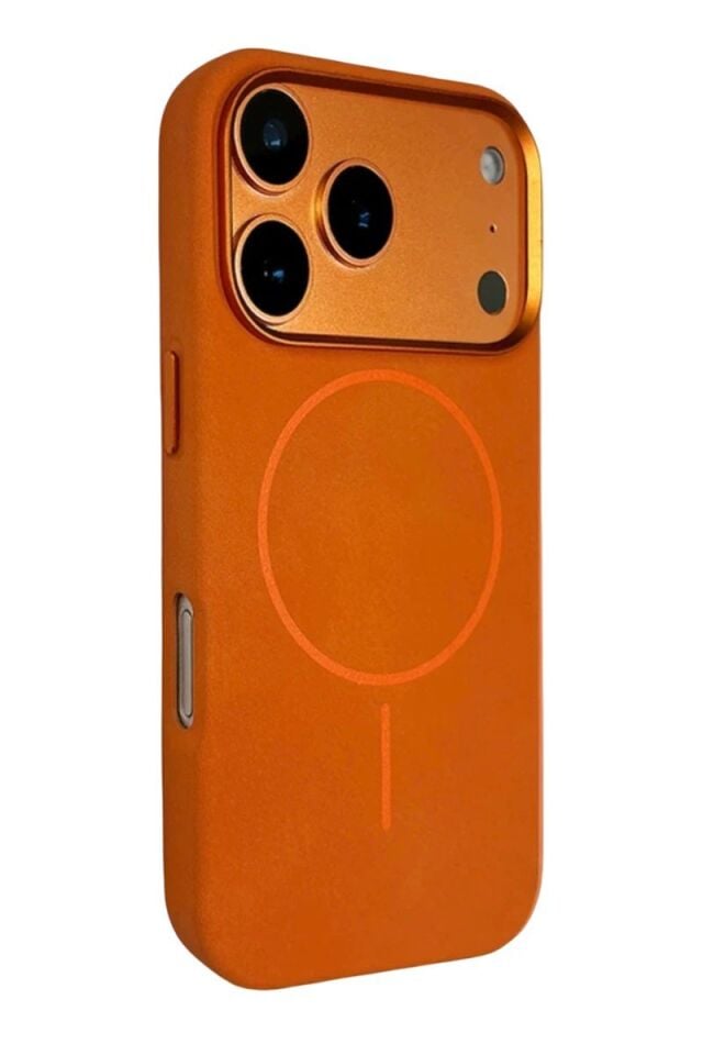 Joko Apple iPhone 17 Pro Max Luno Deri Magsafe Kapak - Turuncu