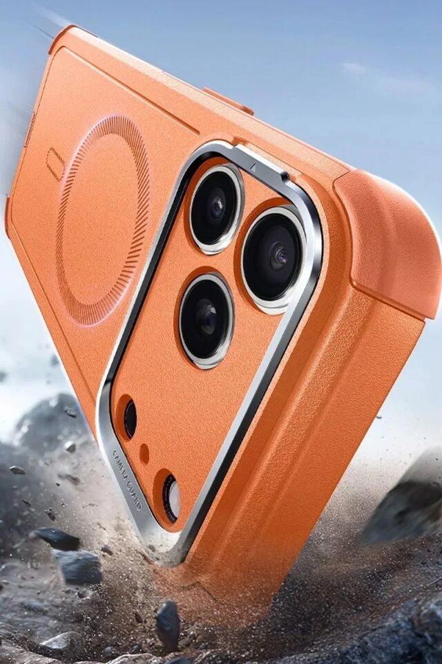 ESR Apple iPhone 17 Pro Cyber Tough Magsafe Stantlı Kapak - Turuncu