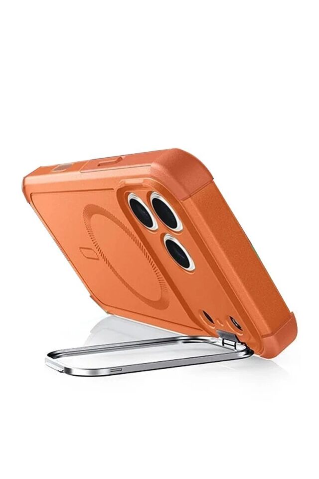 ESR Apple iPhone 17 Pro Max Cyber Tough Magsafe Stantlı Kapak - Turuncu