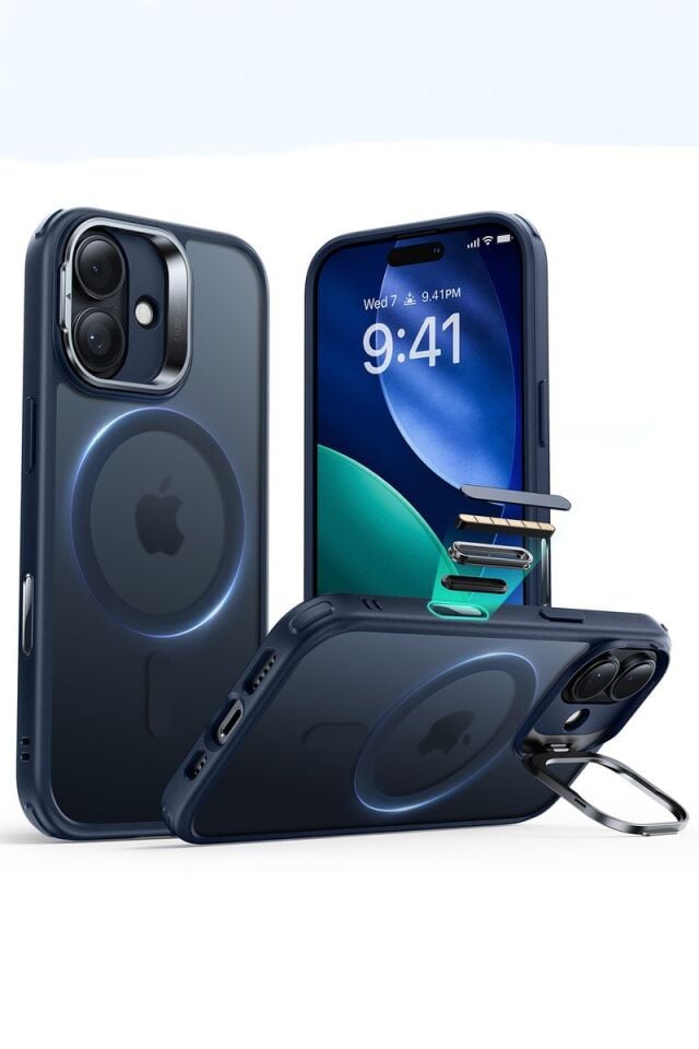 ESR Apple iPhone 17 Classic Hybrid Magsafe Standlı Kapak - Frosted Blue