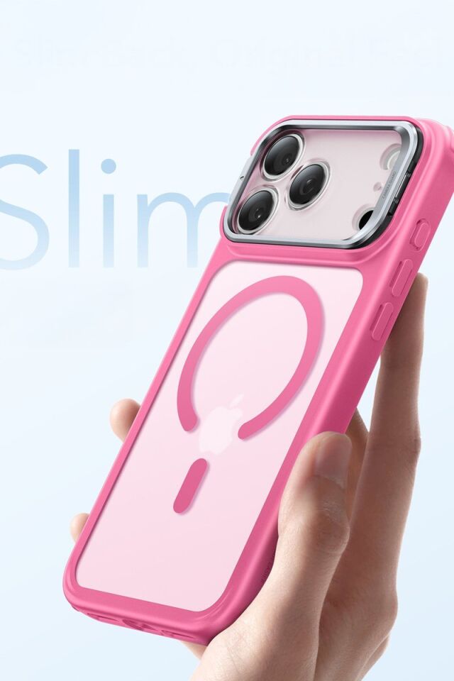 ESR Apple iPhone 17 Pro Classic Hybrid Magsafe Standlı Kapak - Frosted Pink
