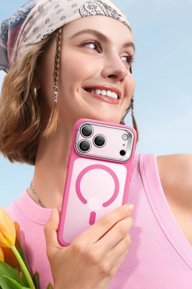 ESR Apple iPhone 17 Classic Hybrid Magsafe Standlı Kapak - Pembe