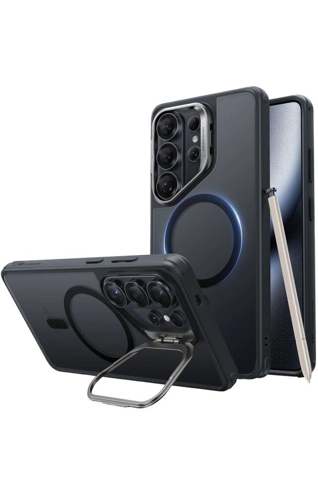 ESR Samsung Galaxy S26 Ultra Classic Hybrid Magsafe Standlı Kapak - Buzlu Siyah