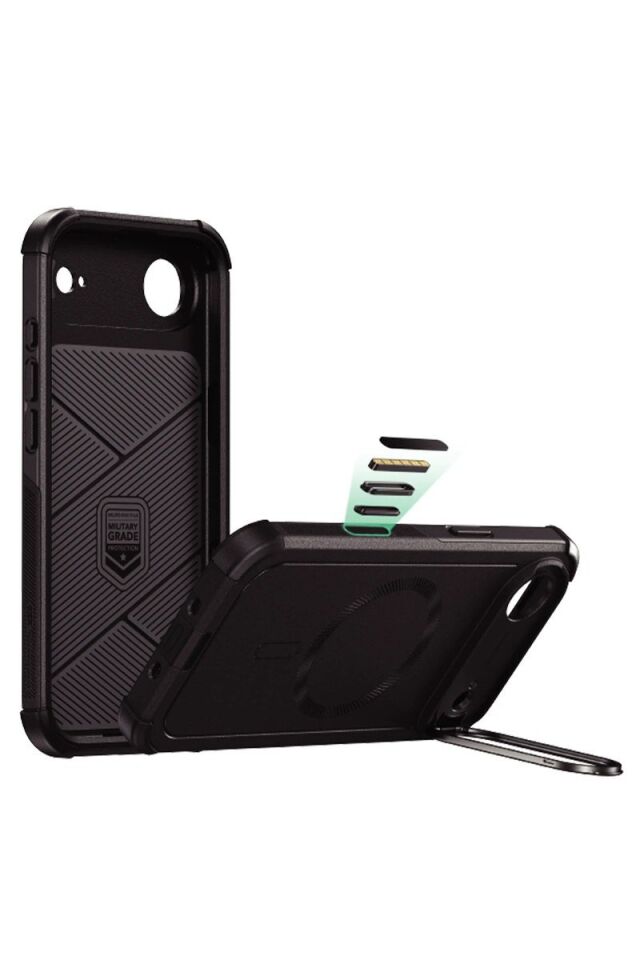 ESR Apple iPhone 17 Air Cyber Tough Magsafe Stantlı Kapak - Siyah