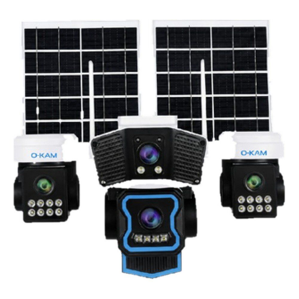 O-Kam OK-340 Premium 4G 4 Lensli AOV Solar Çift Panelli Kamera