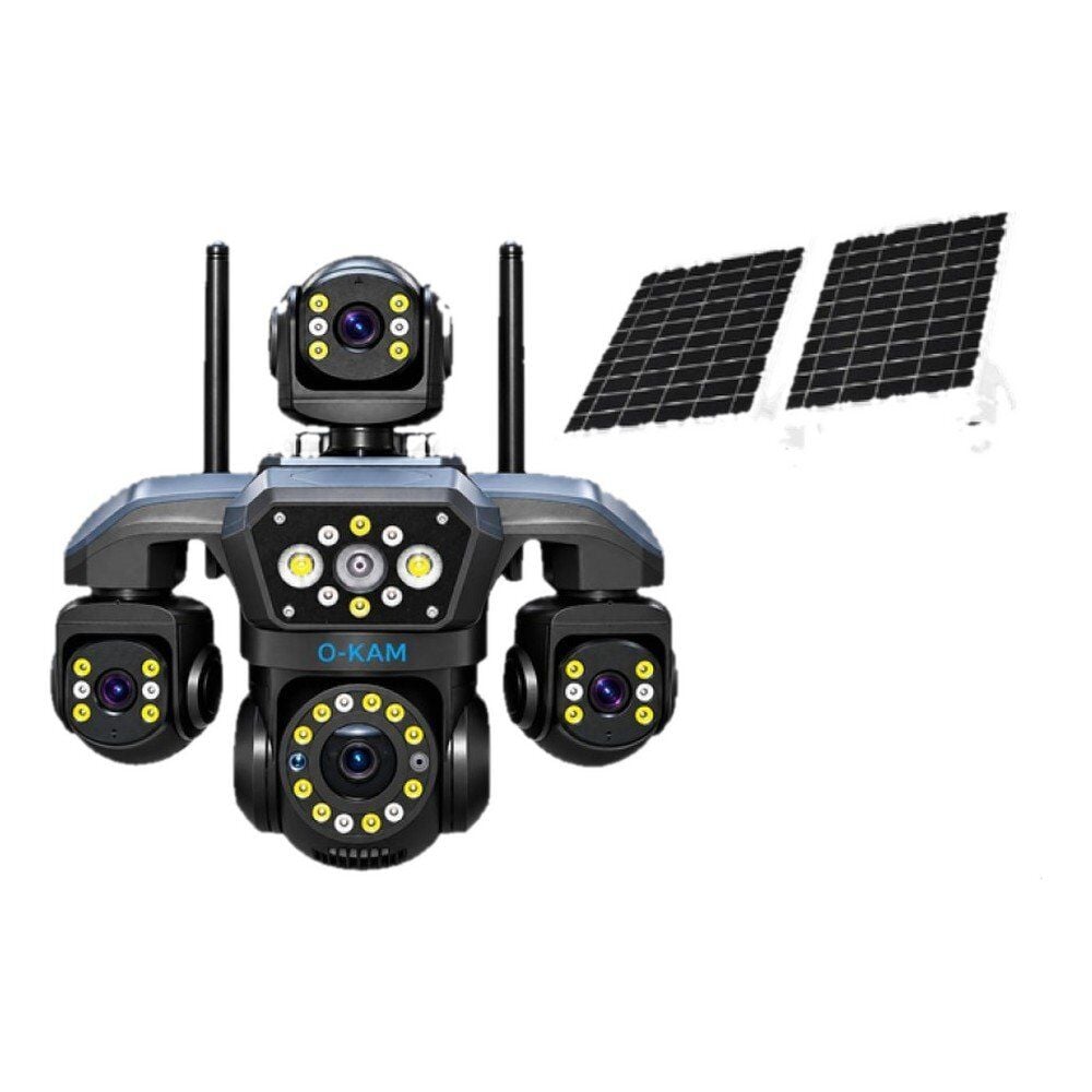 O-Kam OK-S-340 Premium 4G 4 Lensli AOV Solar Çift Panelli Kamera