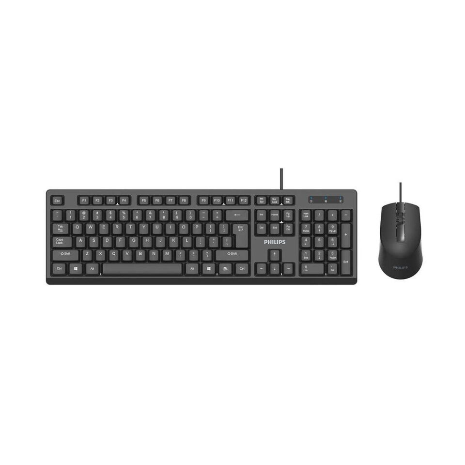 Philips SPT6234B USB Kablolu Türkçe Q Klavye & Mouse Set Siyah